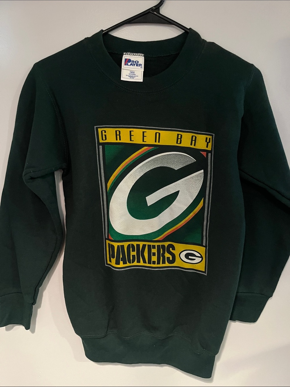 Pro Player Green Bay Packers Dark Green Crewneck Sweatshirt